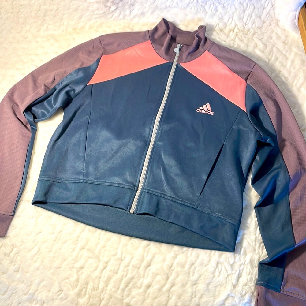 Cropped adidas track jacket